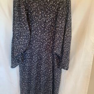 H&M Black Floral Long Sleeve Maxi Dress